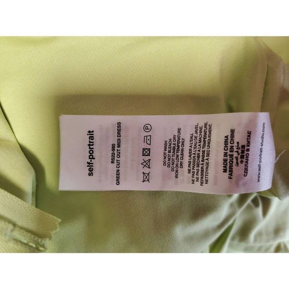 Self-portrait Green Midi Cutout Dress Size 2 - Picture 9 of 11